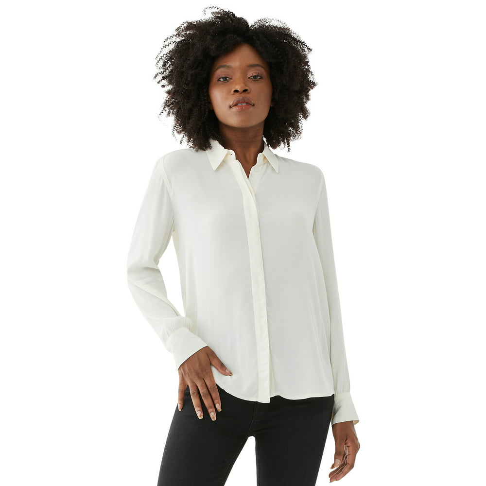 Free Assembly - Free Assembly Women's Viscose Put Together Shirt ...