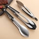 thumbnail image 5 of Pinzas para pan de acero inoxidable Clip para barbacoa Pinza para alimentos de cocina para asar y cocinar Diseño ergonómico versátil Fácil de limpiar 1 paquete, 5 of 7