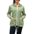 thumbnail image 4 of Karight Rain Jacket Women Waterproof Windbreaker Lightweight Rain Jackets with Pockets Packable Raincoats for Women with Hood, 4 of 9