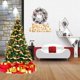thumbnail image 2 of Corona navideña, para colgar, preciosas guirnaldas con bolas, decoración para interior y exterior, fantástica corona con lazo navideño, para puerta, ventana, decoración, 2 of 8