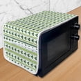 thumbnail image 1 of Floral Microwave Oven Cover, Clovers Vertical Lines and Dots Irish Traditional Floral Pattern, Water Resistant Organizer with Pockets for Kitchen, 36" x 12", Lime Green Dark Green, by Ambesonne, 1 of 4