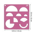thumbnail image 3 of 20 Sheets Drawing Stencils Hollow DIY Painting Templates Geometry Patterns Art Supplies, 3 of 9