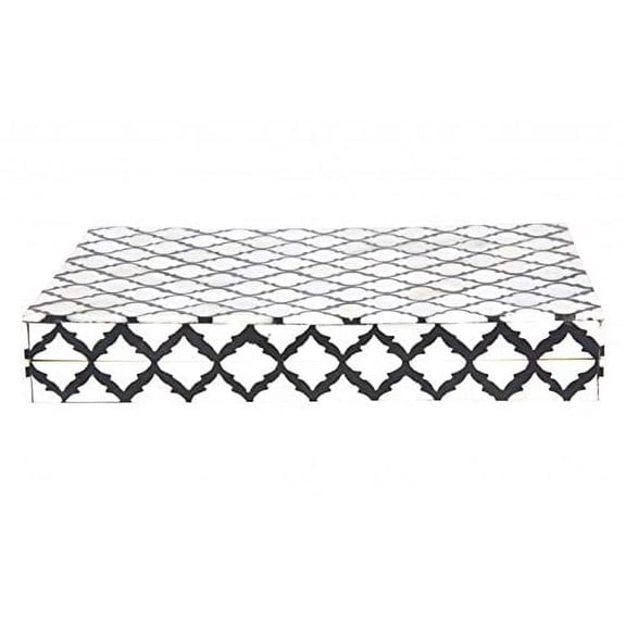 Handicrafts Home Handmade Jewelry Organizer Box with Lid Decorative Modern Wooden Storage Fancy Box, 5x7x1.5