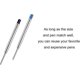thumbnail image 3 of 30pcs Heilwiy Refills For Parker Pens, 15 Black And 15 Blue Ballpoint Pen Refill, 3 of 5