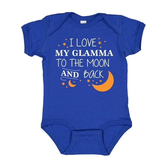 Inktastic I Love My Glamma to the Moon and Back Boys or Girls Baby Bodysuit