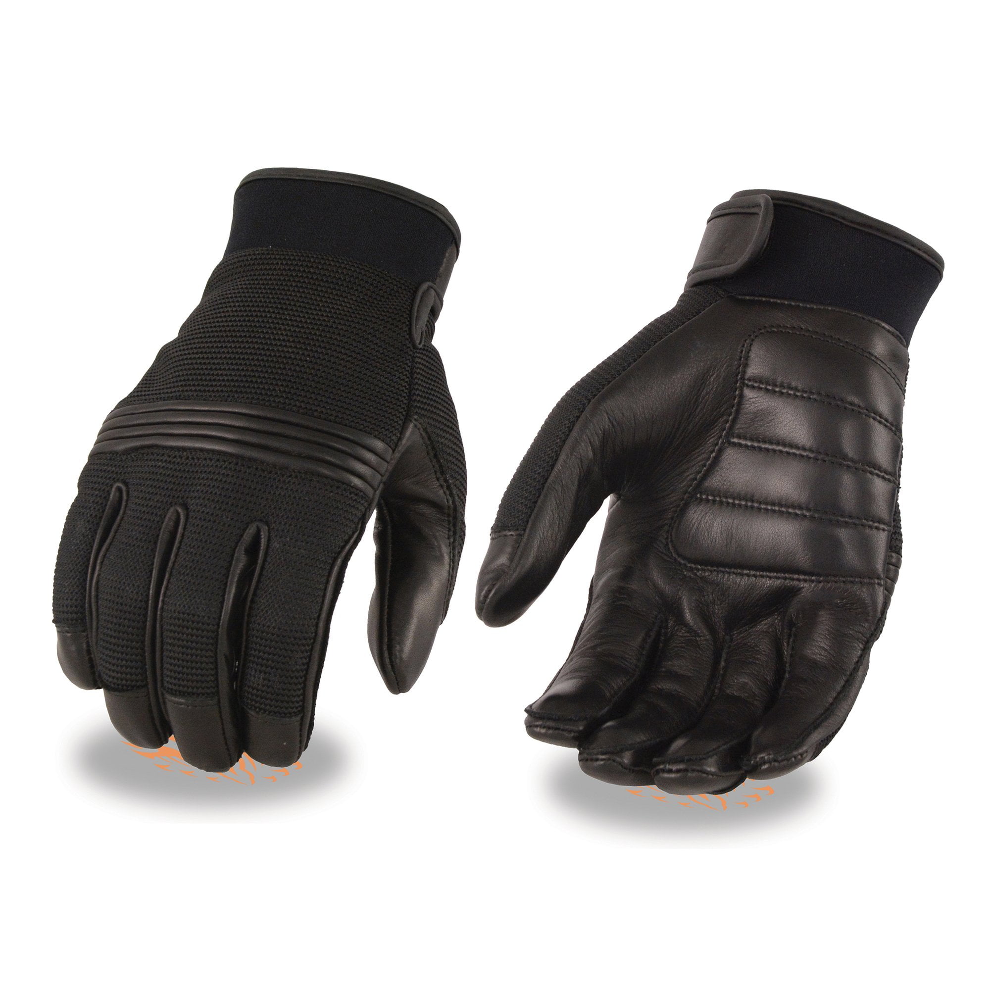 SH446 Milwaukee Leather Men's Mechanics Glove w/ Amara Bottom & Gel Palm 