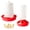 Red, variant on WLGJL Plastic Chick Feeder and Waterer Kit,0.3Gal Feeder and 0.4Gal Waterer with 3 Adjustable Heights for Baby Chicken Duck Brooder,2PCS