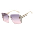thumbnail image 1 of Gafas de sol de mujer extragrandes, cuadradas, para ir de compras. Marco beige, 1 of 9