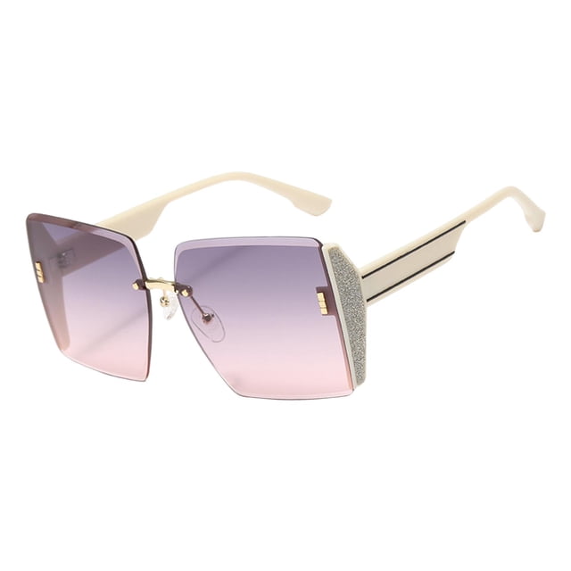 Gafas de sol de mujer extragrandes, cuadradas, para ir de compras. Marco beige