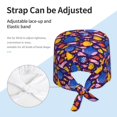 thumbnail image 3 of Yiaed Cute Flat Hand Drawn Fishes Print Turban Hat for Women Men Comfortable Adjustable Cleaning Working Cap with Sweatband, 3 of 4