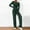 Green, variant on VISALY 2 Piece Lounge Set Sweatsuit Set Long Sleeve T Shirt Crop Tops Tank Tops Wide Leg Pants Travel Outfits Fashion Casual Sweatshirt Workout Sets Black L