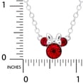 thumbnail image 2 of Disney Silver Plated Minnie Mouse Crystal Birthstone Necklace, 16", 2 of 5
