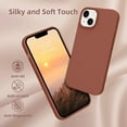 thumbnail image 2 of iPhone 13 Case, Phone Case iPhone 13,Slim Fit Liquid Silicone Soft Gel Rubber Lightweight Microfiber Lining Shockproof Anti-Scratch Protective Phone Cover for iPhone 13 6.1'' 2021,Deep Brown, 2 of 17