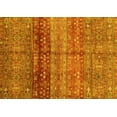 thumbnail image 1 of Ahgly Company Machine Washable Indoor Rectangle Abstract Yellow Modern Area Rugs, 5' x 8', 1 of 4