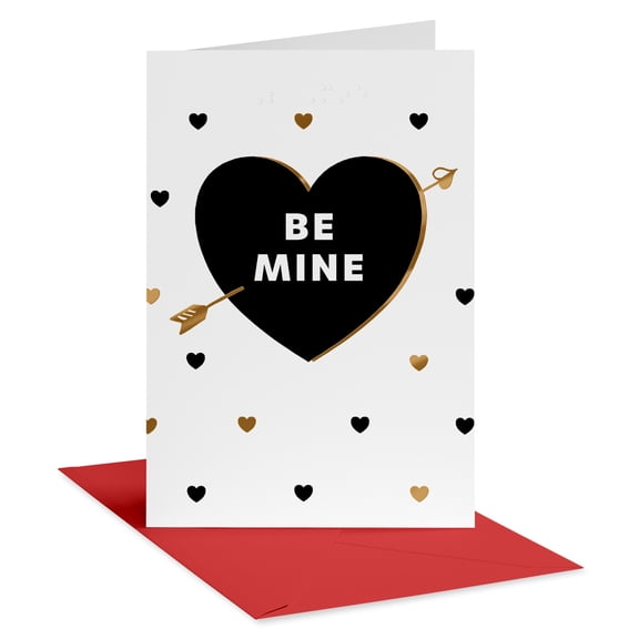 American Greetings Romantic Valentine's Day Card with Braille (Be Mine)