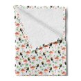 thumbnail image 2 of Tropical Soft Flannel Fleece Throw Blanket, Low Poly Style Design Exotic Flamingo and Toucan Birds with Abstract Palm Trees, Cozy Plush for Indoor and Outdoor Use, 50" x 70", Multicolor, by Ambesonne, 2 of 5