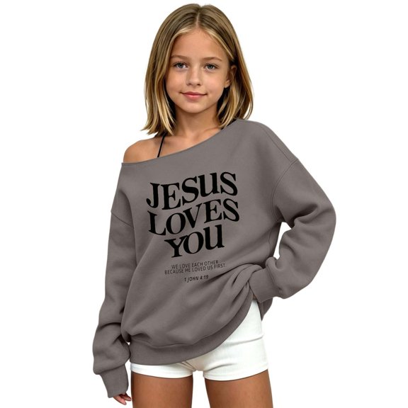 bravefron Girls Hoodie with Graphic Shoulder Design Long Sleeve Cozy Lightweight Pullover Sweatshirt for Everyday Casual Wear