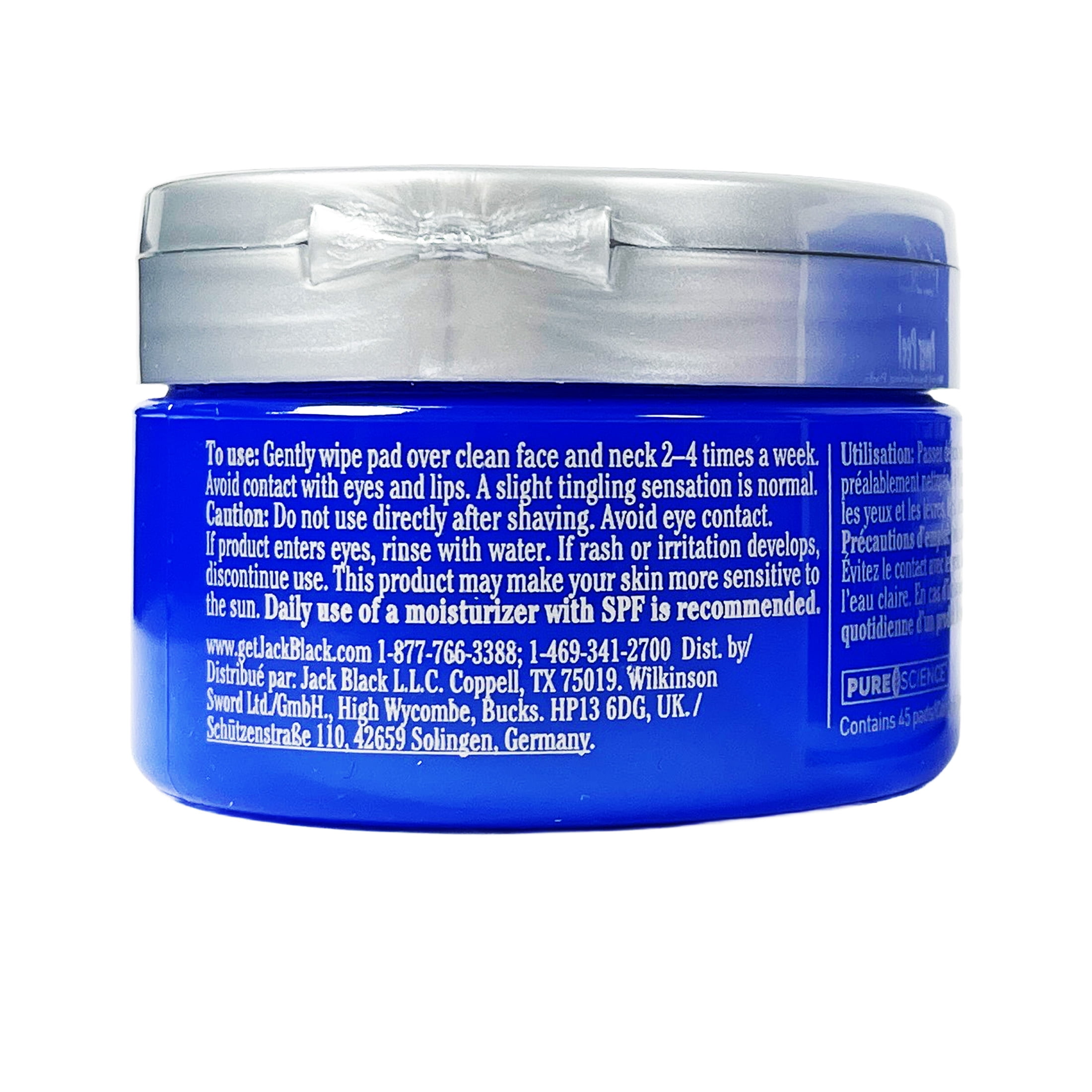 Jack Black Power Peel Multi-Acid Resurfacing Pads | 45 Pads