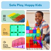 PicassoTiles Large Magnetic Tiles Building Blocks for Kids - 12PCS STEM Construction Educational Toy