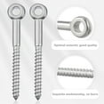thumbnail image 4 of Minkissy 6Pcs Threaded Eye Bolt Stainless Steel for Wood Fastening, 4 of 4
