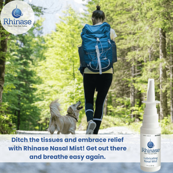 Rhinase Nasal Spray  Hypoallergenic Moisturizing wetting agent saline Solution 1 fl oz