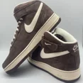 thumbnail image 1 of Ni&ke Air Force 1 Mid '07 Men’s Size 10.5 Shoes Chocolate Cream Brown DM0107-200, 1 of 6