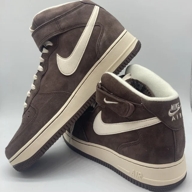 Ni&ke Air Force 1 Mid '07 Men’s Size 10.5 Shoes Chocolate Cream Brown DM0107-200
