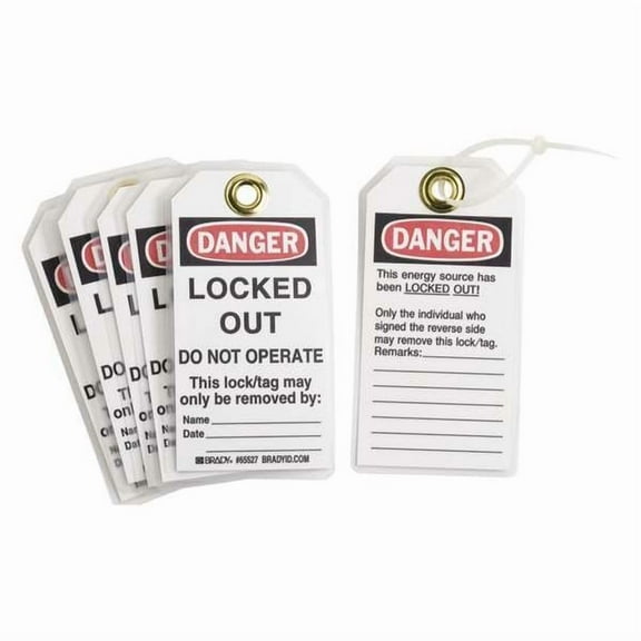 Brady Danger Tag,5-1/2 x 3 In,Hd Polyest,PK25, 65527 65527