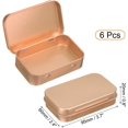 thumbnail image 2 of uxcell 6pcs Metal Tin Box, 3.7x2.4x0.8" Mini Portable Rectangular Empty Tinplate Small Storage Container Airtight Tins with Lids for Candy Favors Crafts Christmas Gifts, Rose Gold, 2 of 7