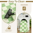 thumbnail image 6 of Arogan Checkered Area Rug for Living Room Bedroom Washable Rug, Green,4' x 6', 6 of 7