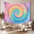 thumbnail image 2 of Colorful Tie Dye Small Tapestry for Bedroom Wall Hanging Tapestry, Rainbow Ombre Abstract Pattern Art Ceiling Backdrop Tapestries Poster Blanket Wall Decor for Teens Room Living Room Dorm 23" x 28", 2 of 8