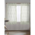 thumbnail image 5 of Sheer Curtains 63 Inch Length, Sage Green Semi Sheer Curtains Light Filtering Window Treatment, Vintage Elegant Abstract Art Privacy Voile Drapes for Living Room Bedroom 52x63 Inch, 5 of 7