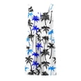thumbnail image 3 of Pounoo Women's Jumpsuits Tropical Palm Print Sleeveless Strap Overalls Summer Vacation Style Lightweight Breathable Loose Fit Gift, 3 of 5