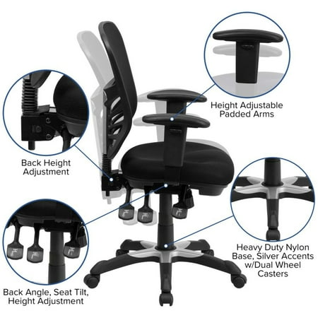 Flash Furniture - Nicholas Contemporary Mesh Executive Swivel Office Chair - Black