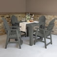 thumbnail image 2 of Highwood's 42" x 42" Square 5-pc Hamilton Dining Set - Counter Height, Outdoor, Eco-friendly, Synthetic Wood, 2 of 10