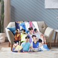 thumbnail image 5 of EVNNE LEE JEONG HYEON Blanket Soft and Comfortable Warm Fleece Throw Blankets Carpet Rug Decoration Gift for Decor room dormitory Picnic Yoga Sofa Camping Travel All Season, 5 of 6