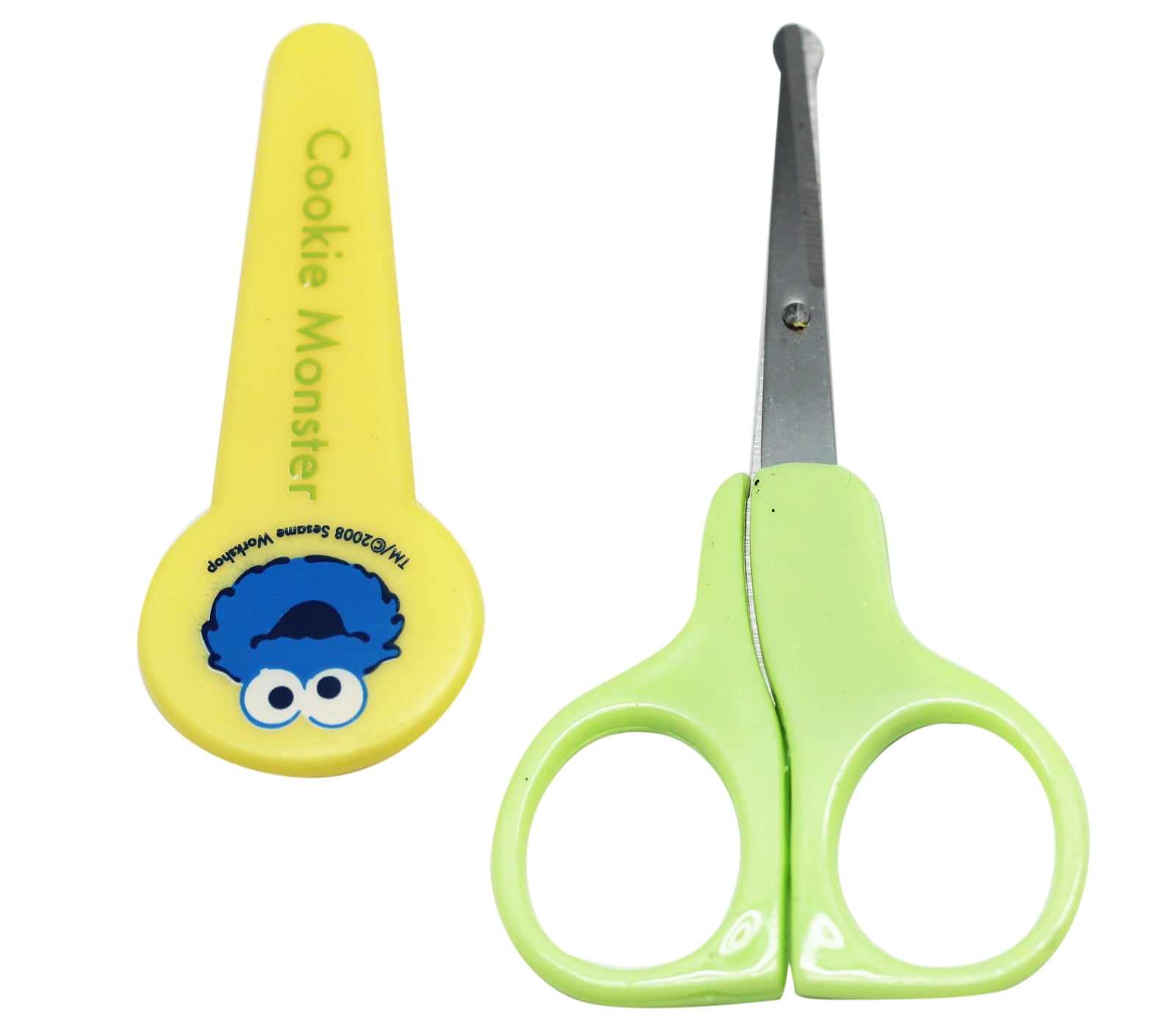 Sesame Street Cookie Monster Light Green and Yellow Safety Scissors