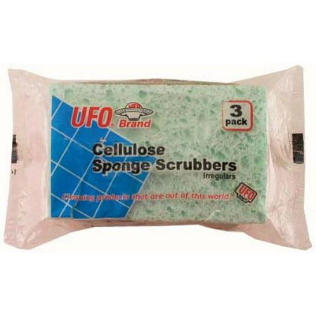 New 316727  Ufo Cellulose Scrubber Sponge 3 Pc (60-Pack) Kitchen Utensil Cheap Wholesale Discount Bulk Kitchenware Kitchen Utensil Fashion