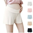thumbnail image 5 of QSAWXQZ Women's Maternity Safety Shorts over Belly Wide Waist Stretch Layering Shorts S, 5 of 5