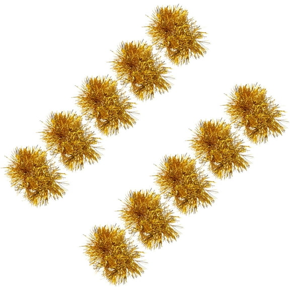 MLINS Golden Cheerleading Pom Poms Plastic Wristband Design for Sports Events and Dance Parties