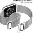 thumbnail image 4 of Bandas magnéticas de metal compatibles con Apple Watch Band de 40 mm con estuche, plateadas ER, 4 of 5
