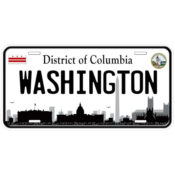 Washington DC Skyline Novelty Car Auto License Plate