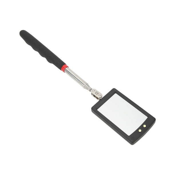 Espejo de inspección iluminado con LED, espejo de inspección telescópico, espejo de inspección flexible con LED, espejo de inspección para mecánicos de automóviles, probado profesionalmente