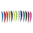 thumbnail image 2 of 13pcs Plume de Tir à l'Arc, Coloré 5 Pouces Plume Motif de Rayures pour Accessoires d'Arc DIY, 2 of 8