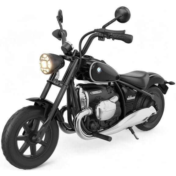 SaveJoy BMW Licensed 24V 280W Electric Dirt Bike, Electric Powered Motorcycles for Boys Girls Kids Age 3-8-12, w/ Removable Training Wheels, Black