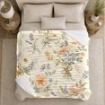 thumbnail image 5 of Wildflower Bouquets Autumn, Cozy Friendship Quote Scene, Warm Flannel Blanket for Living Room and Reading Nook, Art Lovers Thanksgiving Gift, Artistic Home Decor, 5 of 9