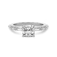 thumbnail image 3 of IGI Certified 4 Carat Cushion Shape Lab Grown Diamond Engagement Ring | 14K White Gold | Kimberly Baguette Side Stone Diamond Ring | FG-VS1-VS2 Quality Friendly Diamonds, 3 of 6