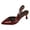 Wine, variant on Sexy Kitten Heels for Women Pointed Closed Toe Slingback Sandals Glitter Leather Solid Color Casual Summer Dress Shoes Black Size 8