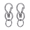 KS01-2pcs, variant on Key Unity Stainless Steel Keychain Carabiner Clip, 3 Pack B Shape Quick Release Key Holder for Key, Dog Leash, Camping Hiking Accessories KS01