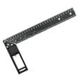 thumbnail image 1 of Lines Multifunctional Right Angle Ruler 90 Degree Multi-Holes High Carbon Steel Angle Ruler Woodworking Lines Drawing Ruler High Positioning and Marking Scribing Ruler Aluminum, 1 of 7